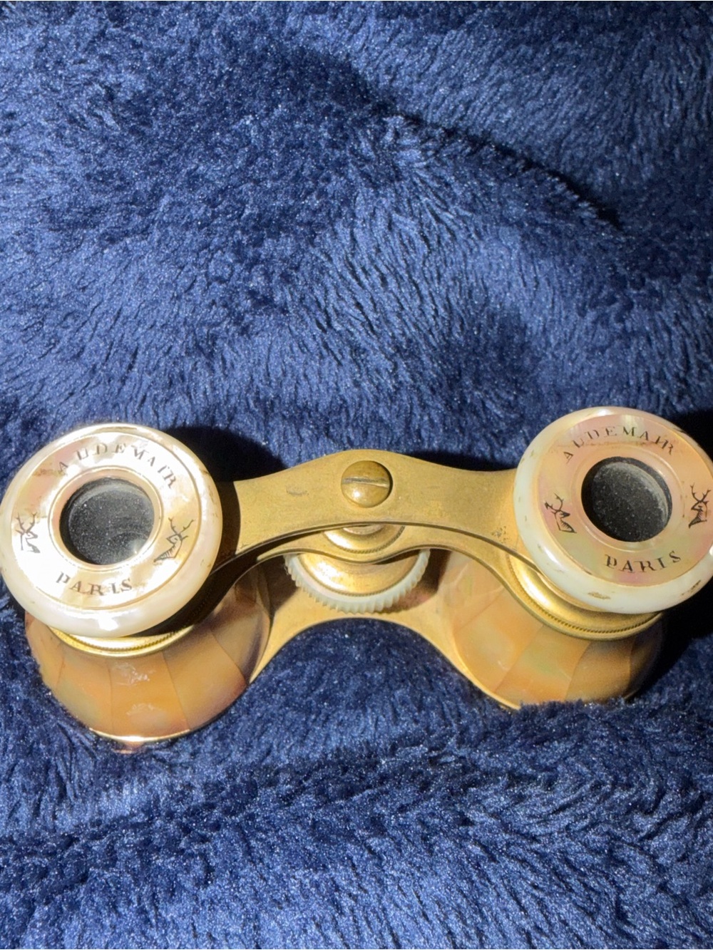 Vintage Audemars Opera Glasses in Cream and Gold